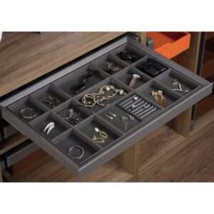 DBR Pull Out Soft Close Organizer Wardrobe Jewelry Box -900 mm - GRAY